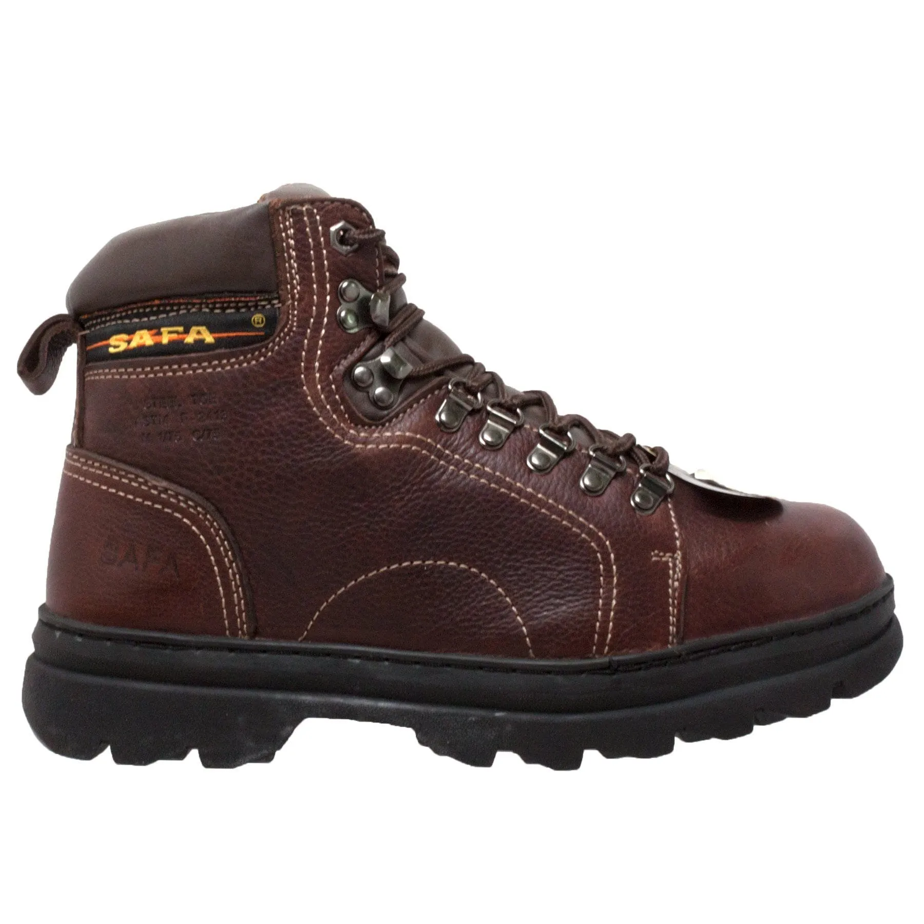 AdTec Men's 6" Full-Grain Tumbled Leather Internal Metatarsal Guard Steel Toe Hiker