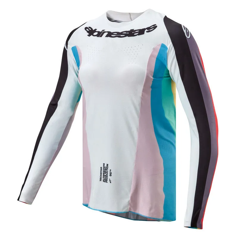 ALPINESTARS 2024 WOMENS TECHSTAR JERSEY - BLACK MULTICOLOR