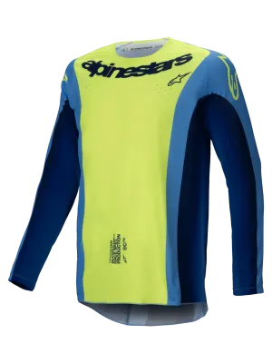 ALPINESTARS 2025 TECHSTAR MELT JERSEY - FLURO YELLOW BLUE