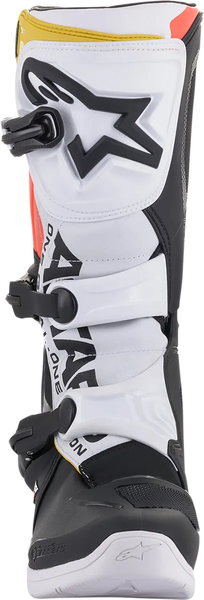 ALPINESTARS Tech 3 Boots Black/White/ Red/Fluo Yellow Sz 08 2013018-1238-8
