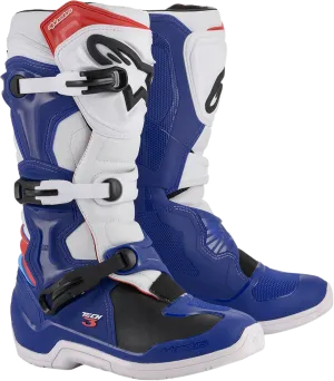 ALPINESTARS Tech 3 Boots Blue/White/Red Sz 11 2013018-723-11