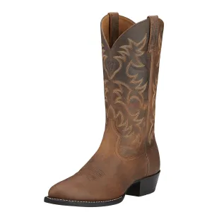 Ariat Men's 13" Heritage R Toe Western Boots - Distressed Brown 10002204