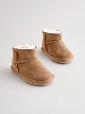 Brown Warm Lined Suede Boots