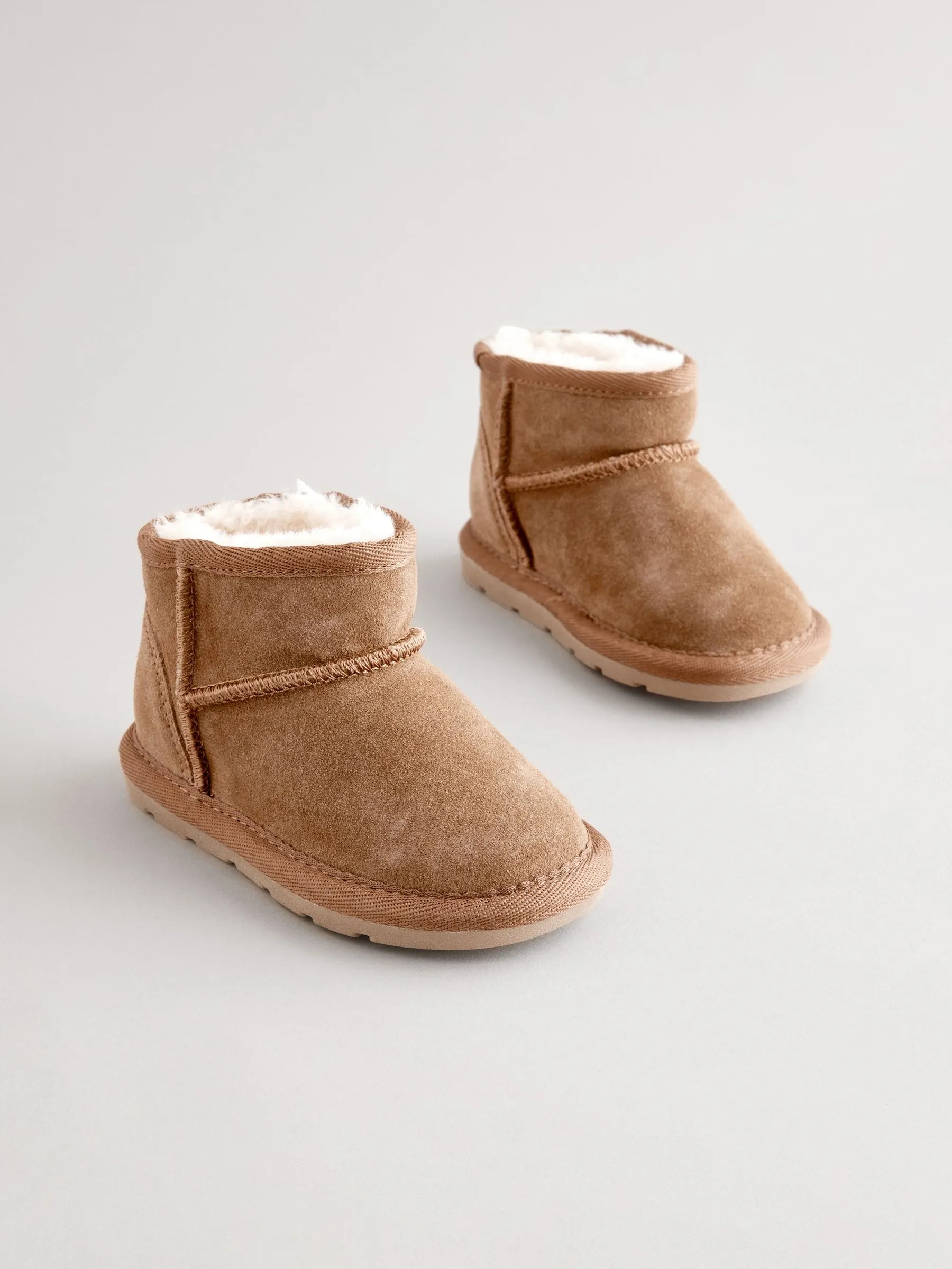 Brown Warm Lined Suede Boots