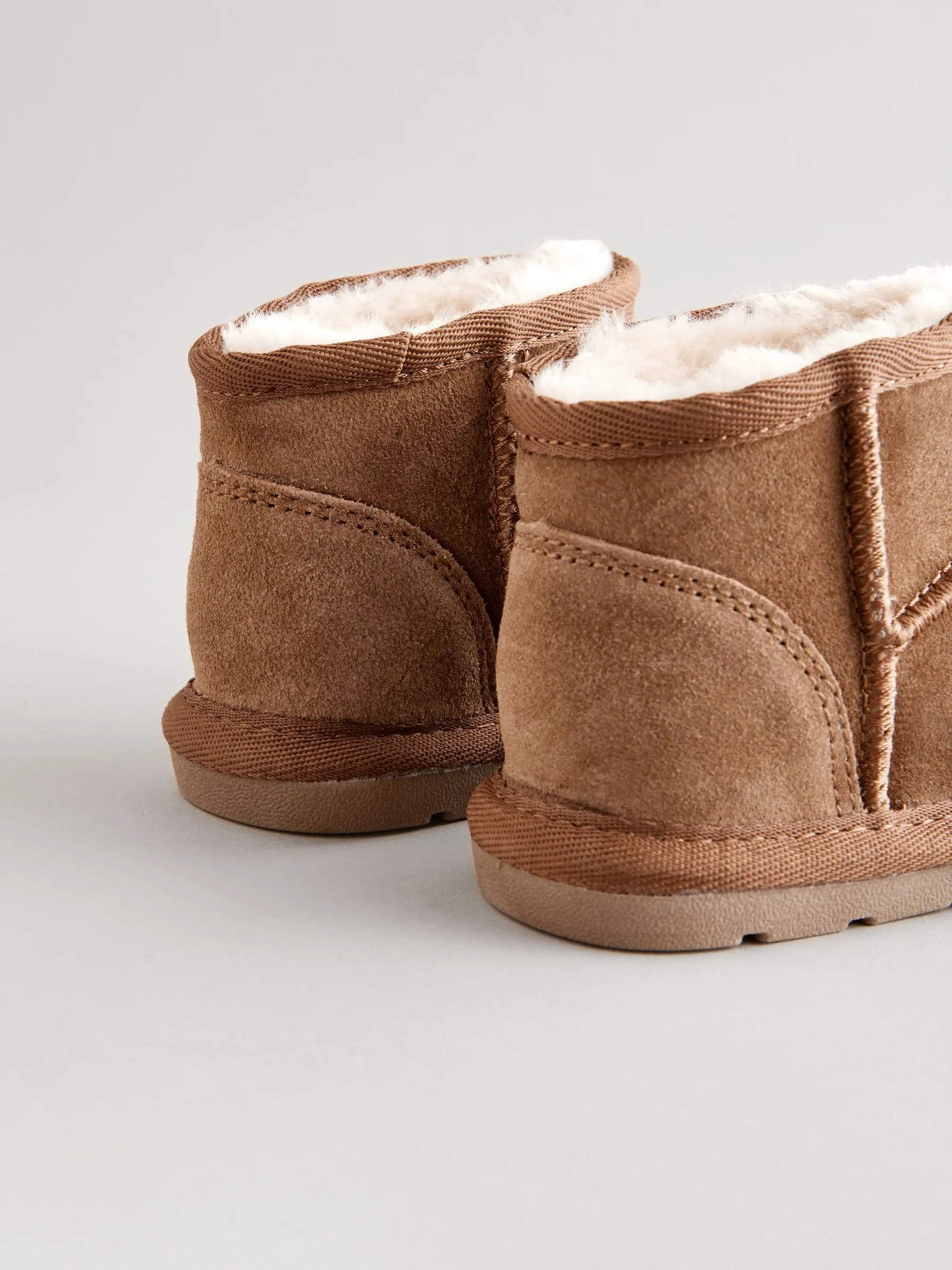 Brown Warm Lined Suede Boots