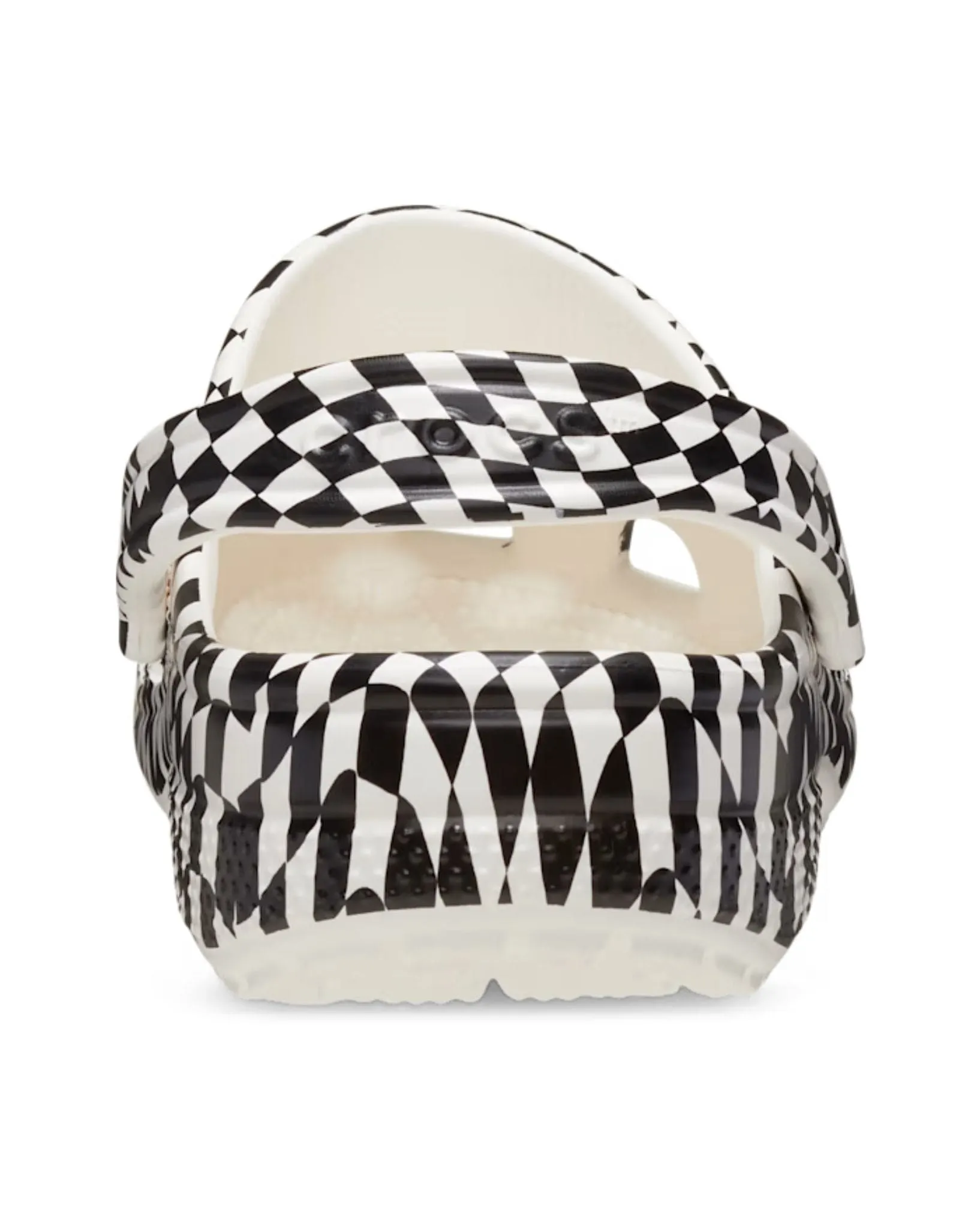 Classic Warped Checker Clog - White I Black