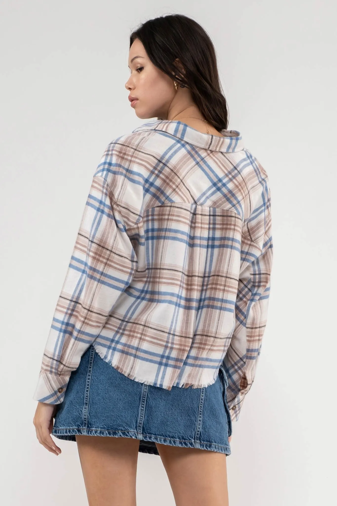 Cory Cropped Plaid Shirt