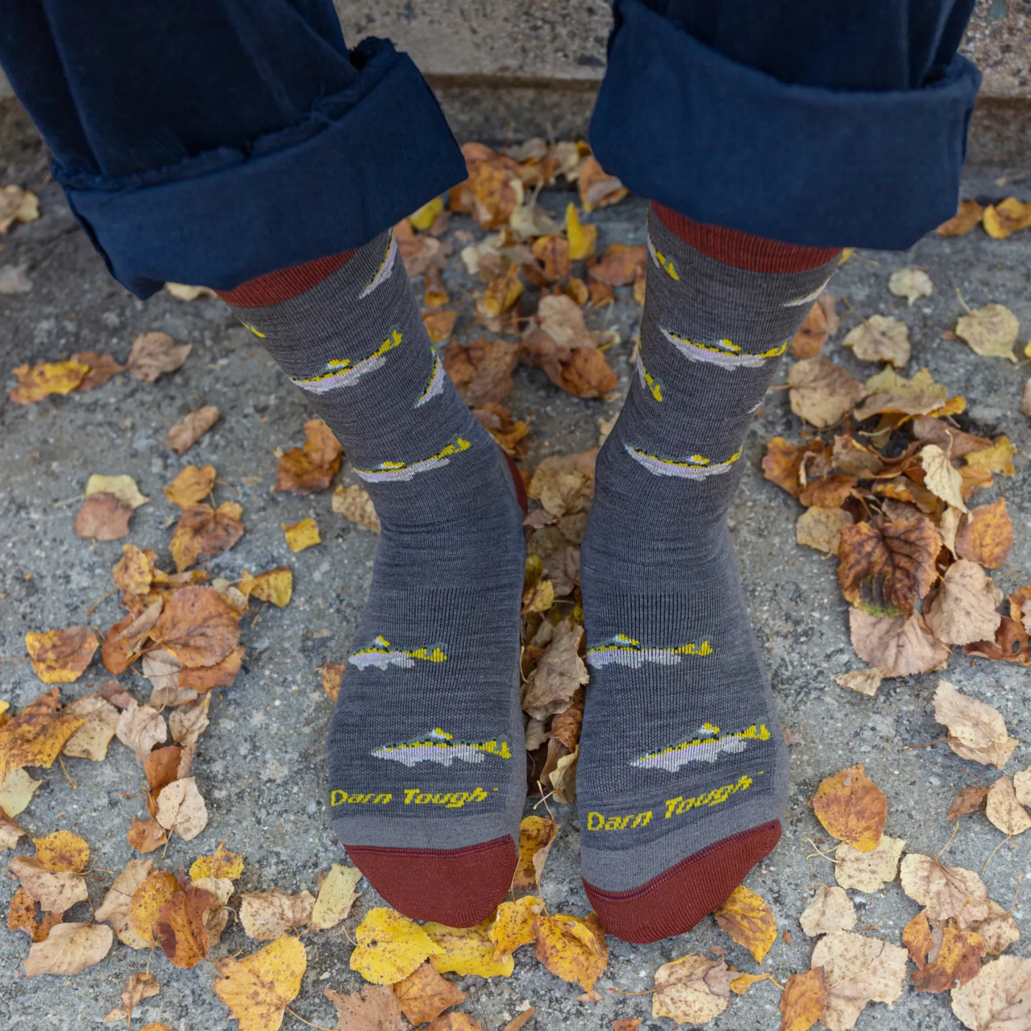 Darn Tough Men's Spey Fly Crew Lightweight Lifestyle Socks