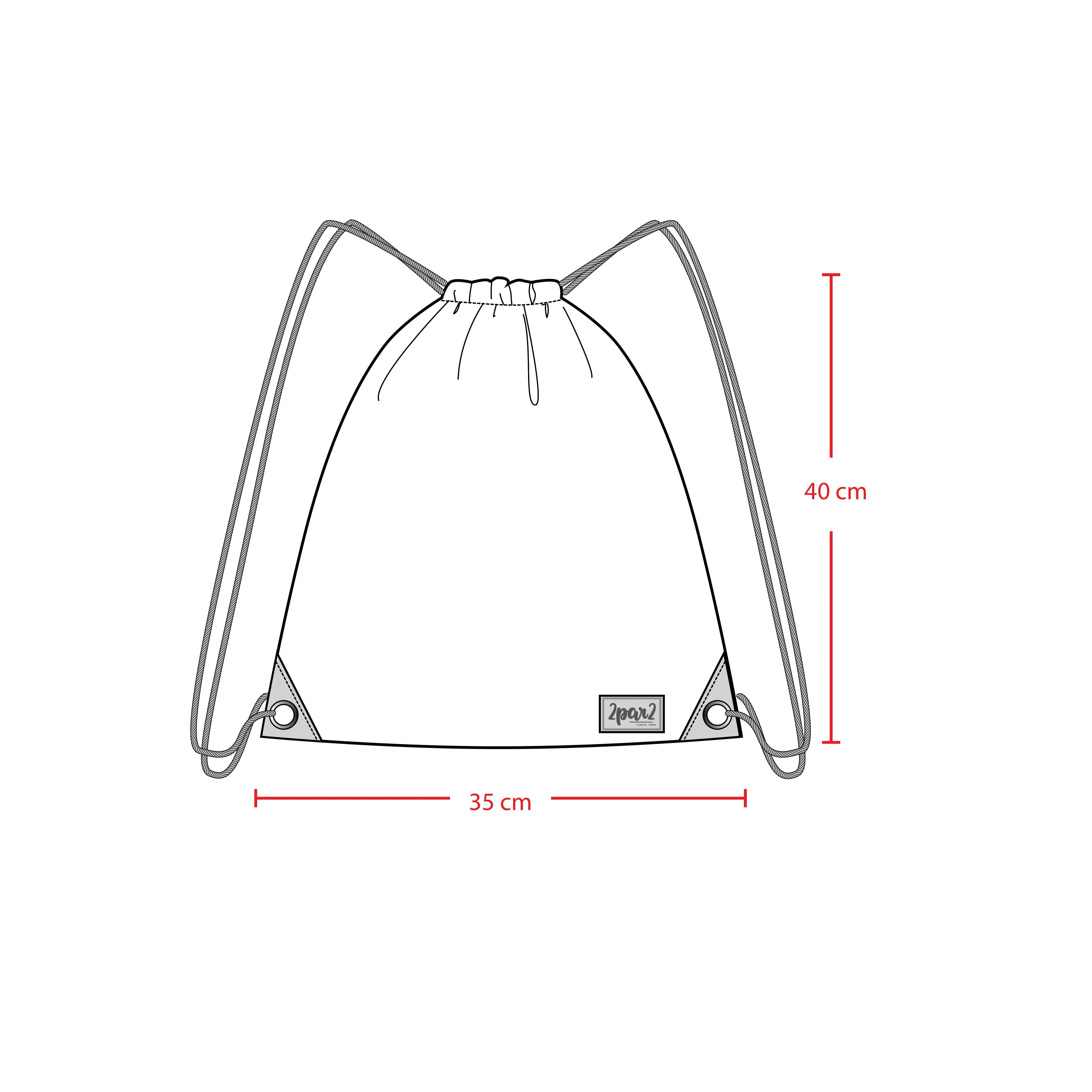 Drawstring Bag Black Butterfly Print