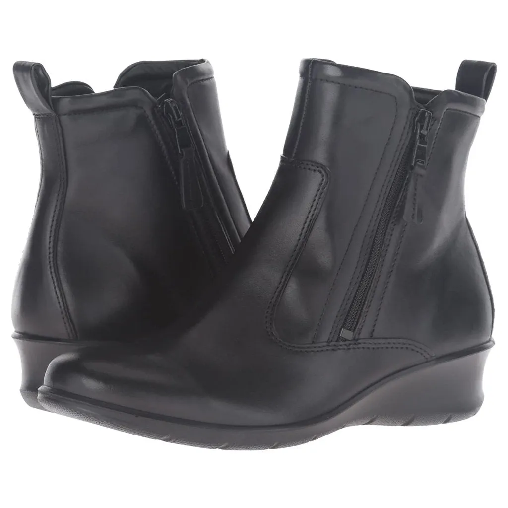 Ecco Felicia Full Grain Leather Women's Zip Up Ankle Boots