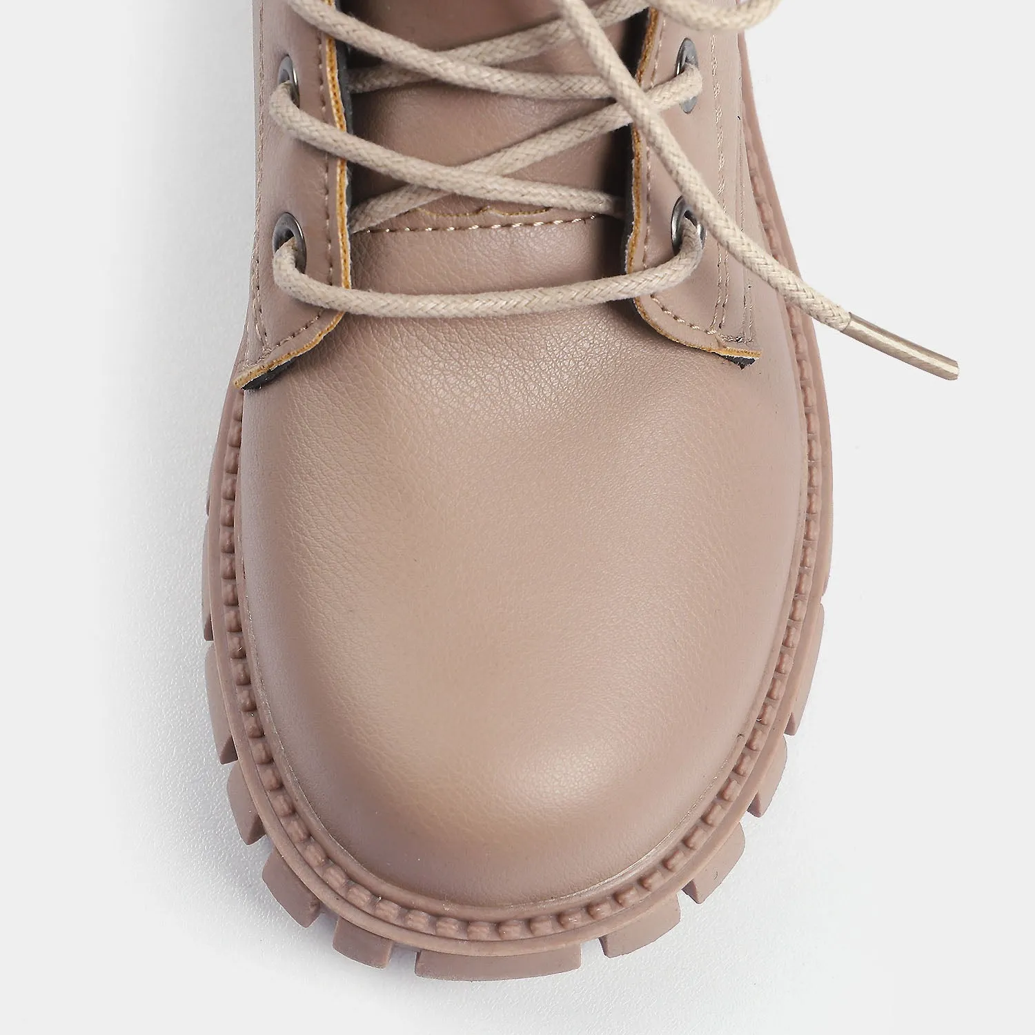 Girls Short Boots PS-06-Beige