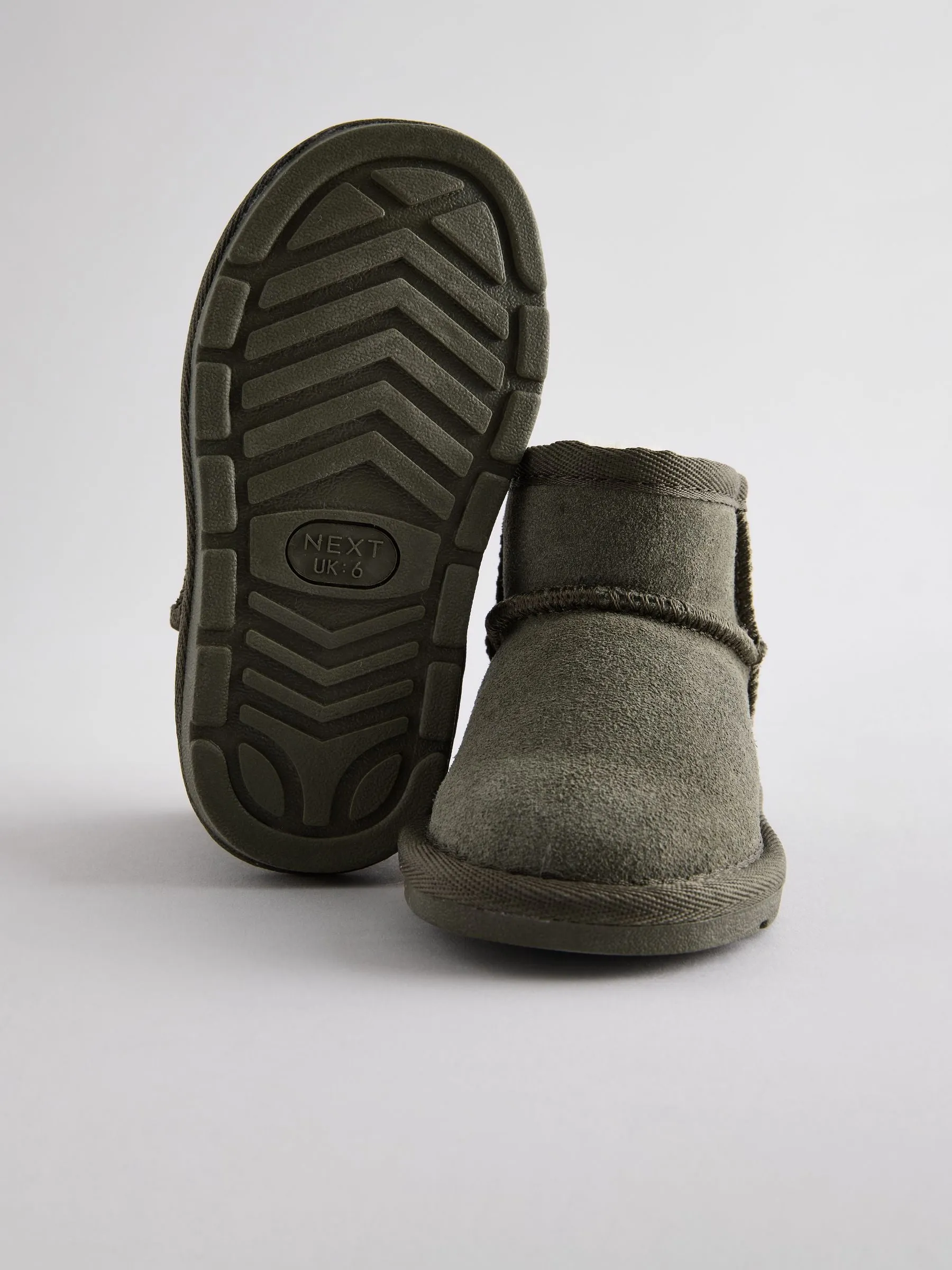Green Warm Lined Suede Boots