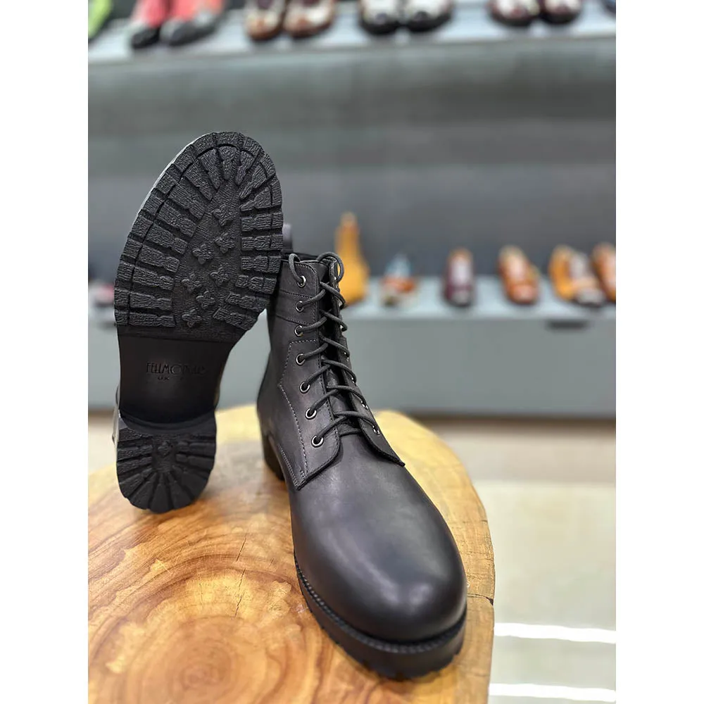 Grey Combat Boots   Lightweight Soles
