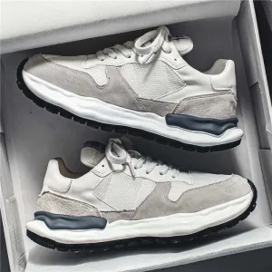 Men's Durable Cushioned Suede & Mesh Trainers