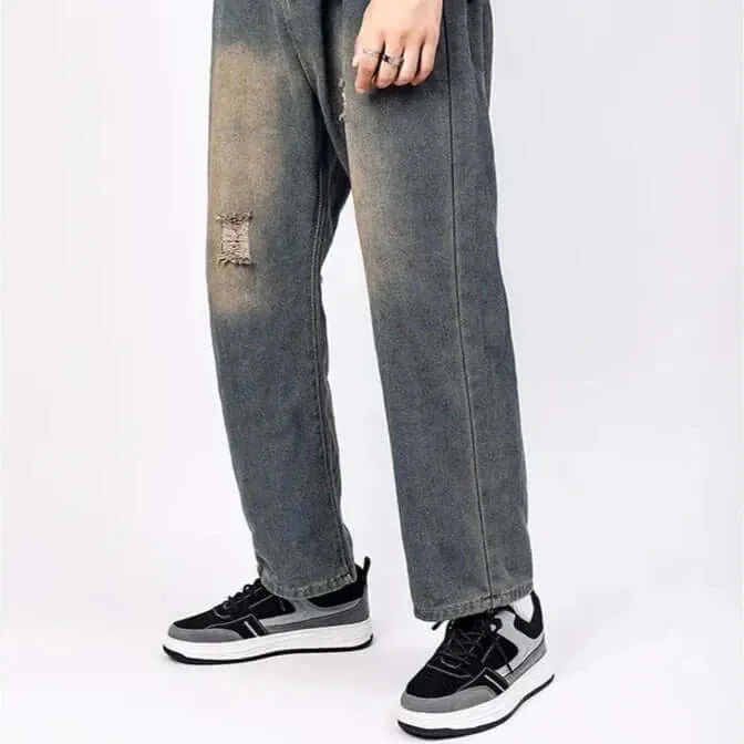 Patch Suede Lace-Up Trainers