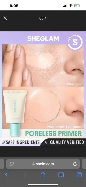 SHEGLAM Pore No More Primer Poreless Oil-Control Primer Lightweight Valentine's Day Decor Love Gift