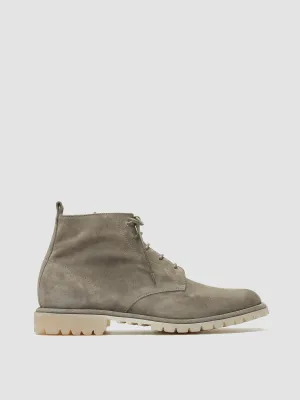 SPECTACULAR 002 - Grey Suede Lace-Up Boots