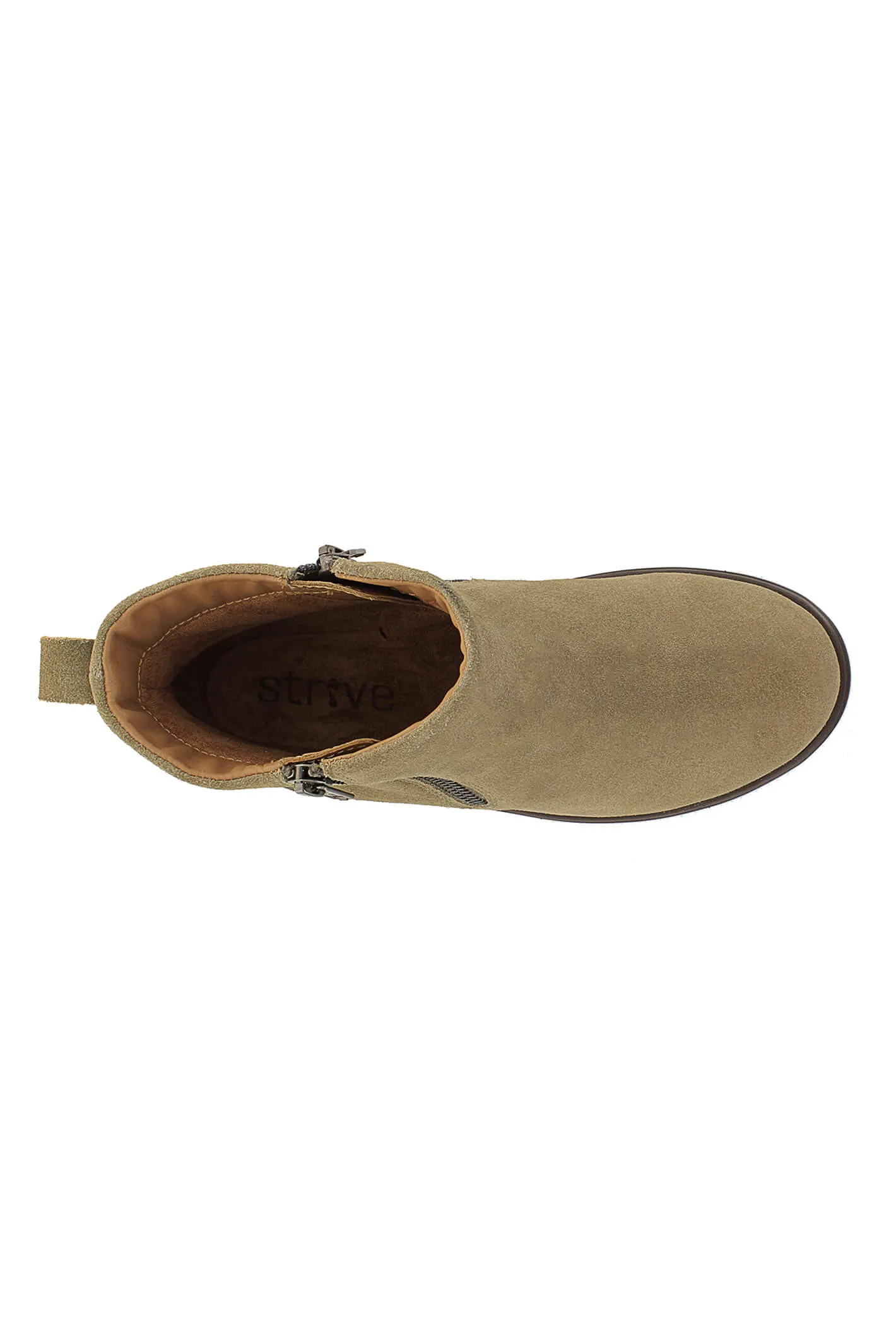 Strive Bamford II Boots Taupe Zip Up Leather