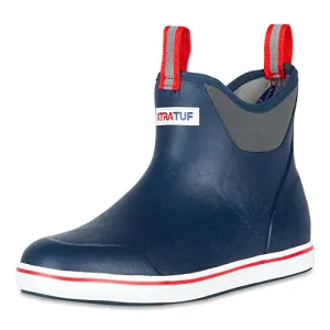 Xtratuf 22733-NVY-110 Performance Series 6" Men’s Full Rubber Ankle Deck Boots, Navy & Red (22733)