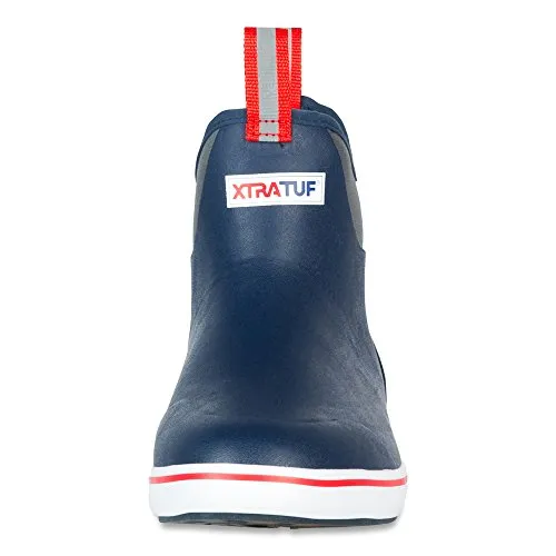 Xtratuf 22733-NVY-110 Performance Series 6" Men’s Full Rubber Ankle Deck Boots, Navy & Red (22733)